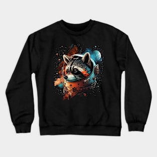 space raccoon Crewneck Sweatshirt